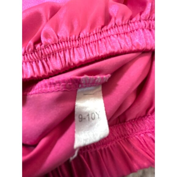 Weixinbuy Girls Pajama Set Top Short Sleeves Button Up Pocket Pants Pull-On Pink - Picture 3 of 4